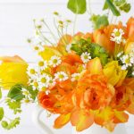 オレンジ スタンド花